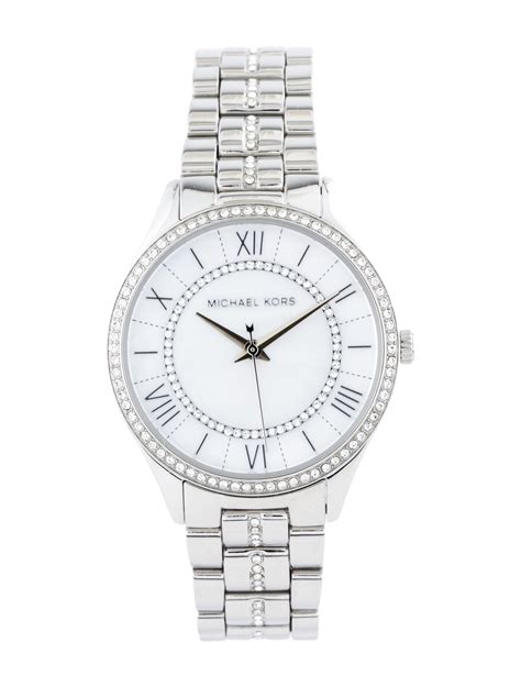 michael kors black mother of pearl watch|Mini Lauryn Pavé Silver.